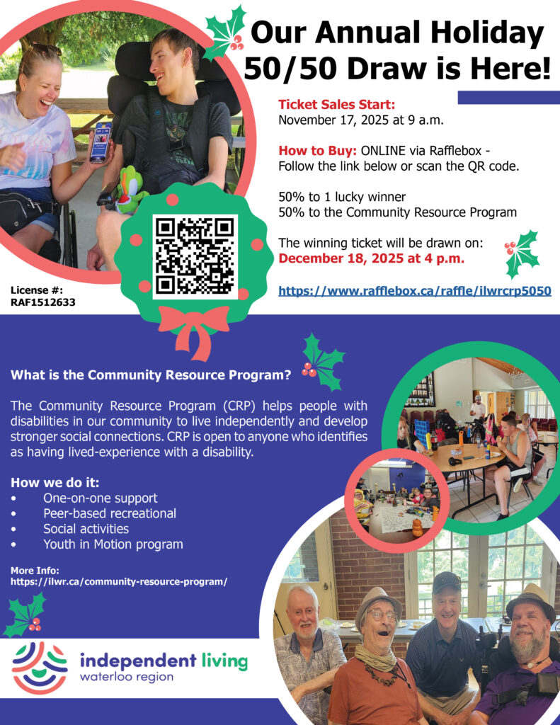 50/50 holiday draw poster